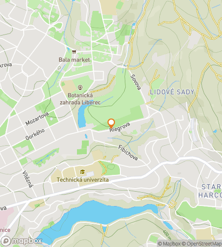 מפת מסלול הליכה של חיפוש מטמון עבור From Plaza to Peaks: Liberec Hunt