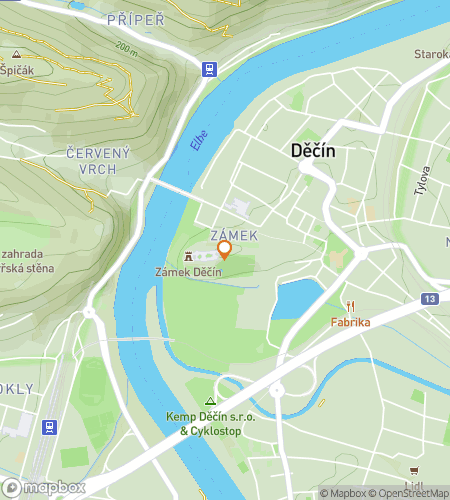 Mapa pěší prohlídky scavenger hunt pro  Děčín Scavenger Hunt