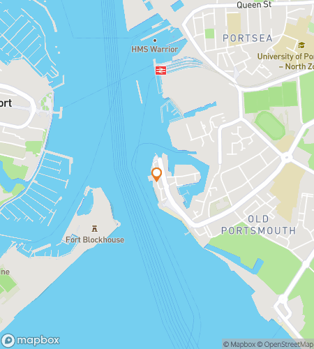 Map of scavenger hunt walking tour for Haunts Ahoy! Portsmouth