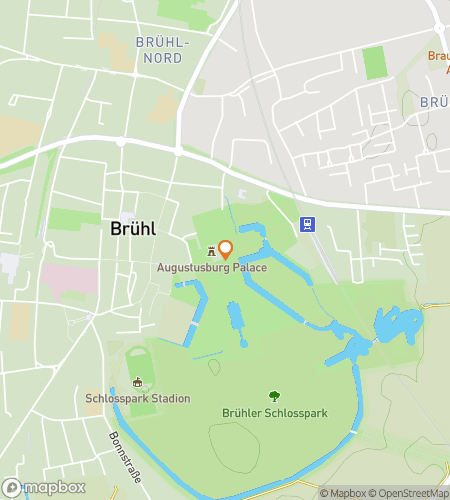 Map of scavenger hunt walking tour for Brühl‘s Hidden Treasure Hunt