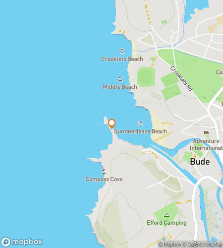 מפת סיור הליכה לחיפוש מטמון עבור Bude Castle Clue Quest