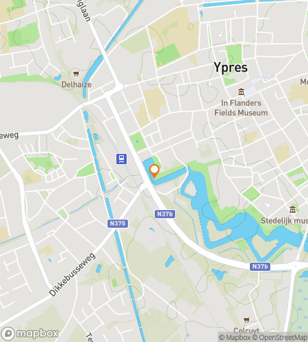 Map of scavenger hunt walking tour for Gothic Grandeur: The Ypres Hunt