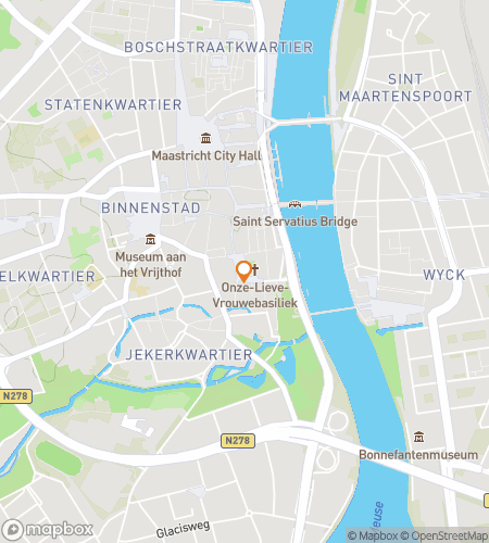 Map of scavenger hunt walking tour for Maastricht Marvels & Mysteries Hunt
