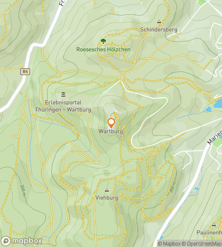 Map of scavenger hunt walking tour for Bach to the Future: The Eisenach Hunt