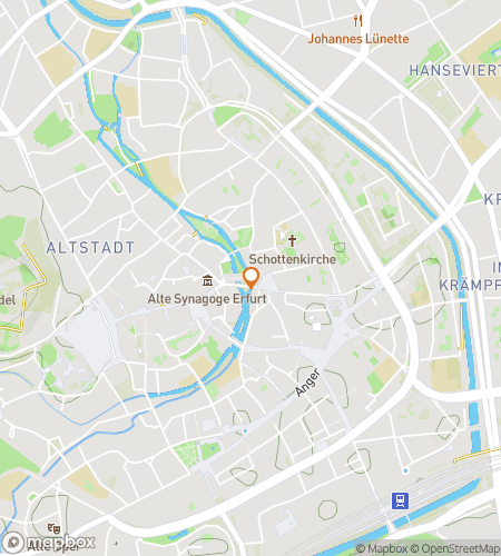 Карта пешеходного квеста по городу Эрфурт