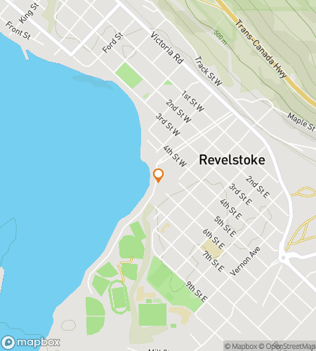Map of scavenger hunt walking tour for The Revelstoke Roadmap Rumble