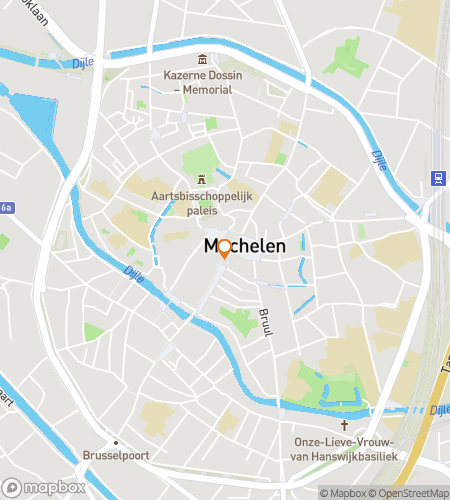 Map of scavenger hunt walking tour for From Cathedral to Canal: The Mechelen Hunt