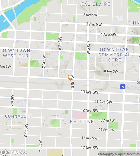 Χάρτης περιήγησης με κυνήγι θησαυρού για την Calgary Audio Tour Adventure