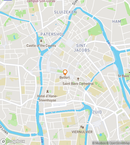 Harta turului pe jos cu scavenger hunt pentru Ghent Giggles & Goblets Galore