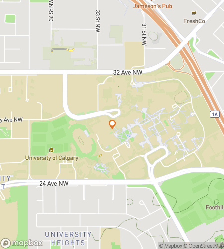 Map of scavenger hunt walking tour for From Quad to Curtain: A UCalgary Hunt