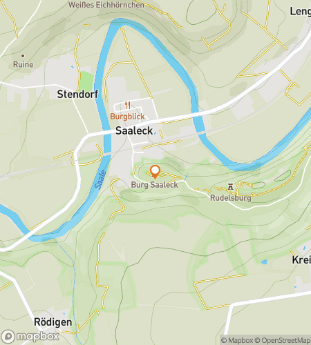 Map of scavenger hunt walking tour for Naumburg: Saaleck Ridge Legends Adventure