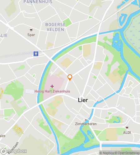 Map of scavenger hunt walking tour for Clocks & Canals: The Lier Quest