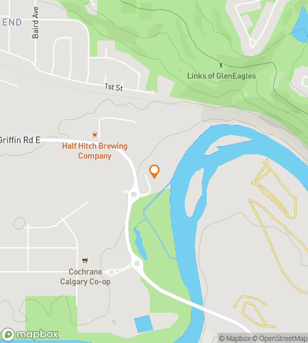 Map of scavenger hunt walking tour for Cochrane Scavenger Hunt