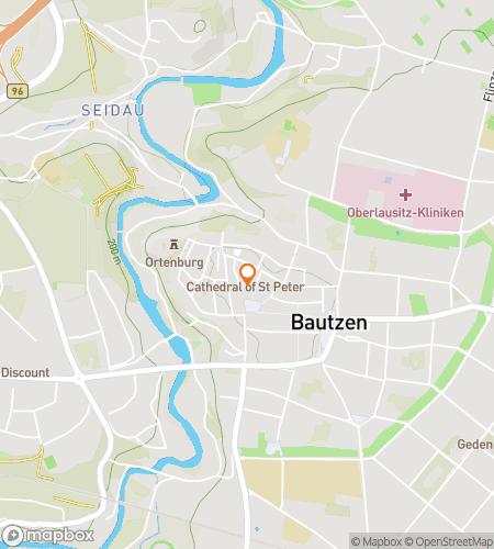 Map of scavenger hunt walking tour for Battle for Bautzen: The Clue Crusade Begins