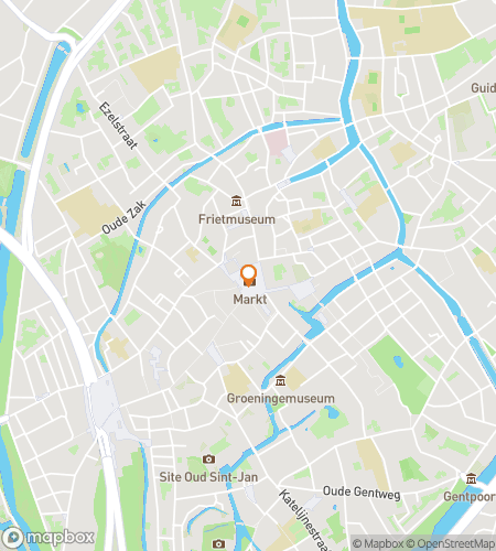 Map of scavenger hunt walking tour for Brugge‘s Bewitching Bounty Hunt