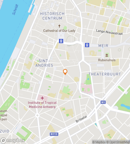 Map of scavenger hunt walking tour for Antwerpocalypse: The Haunted Quest