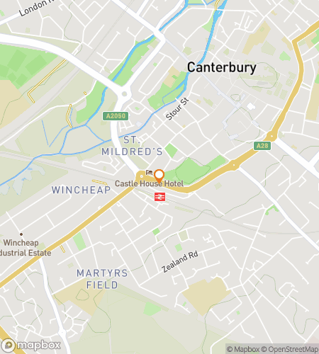 Mapa pěší prohlídky s honbou za pokladem Canterbury Caper: Kent‘s Quirky Quest
