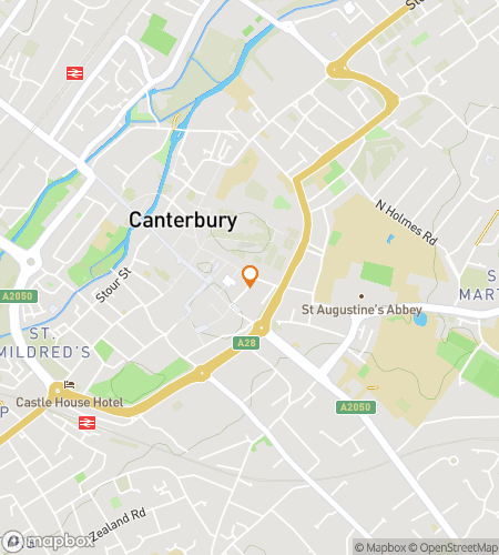 Map of scavenger hunt walking tour for CanterBOOry: The Spirit Chase