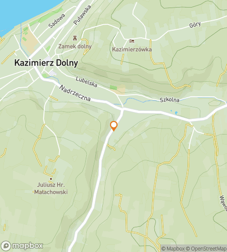 Map of scavenger hunt walking tour for Kazimierz Dolny Scavenger Hunt