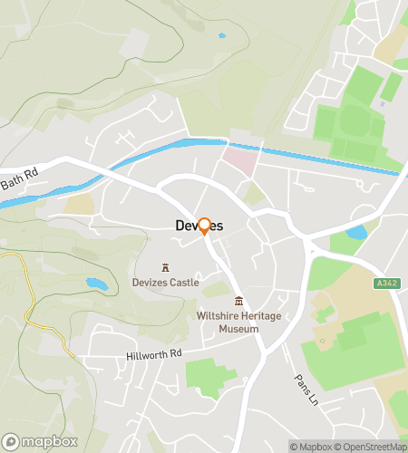 Kart over skattejakt-gåtur for Devizes Locks, Legends & Market Secrets