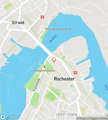 Χάρτης περιήγησης με τα πόδια για κυνήγι θησαυρού για το Rochester Romp & Treasure Hunt