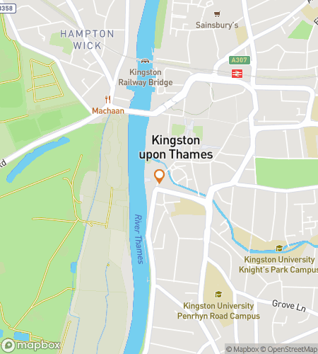 Map of scavenger hunt walking tour for The Thames-tastic Kingston Hunt