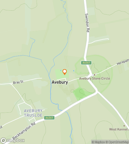 Kaart van speurtocht wandeltocht voor Stenen van Tijd: Het Avebury Avontuur