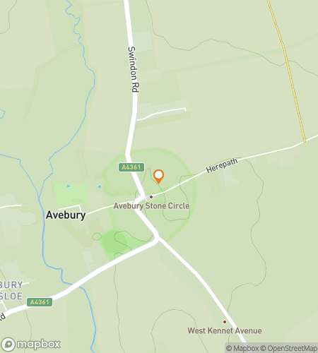 Map of scavenger hunt walking tour for Stones of Time: The Avebury Adventure