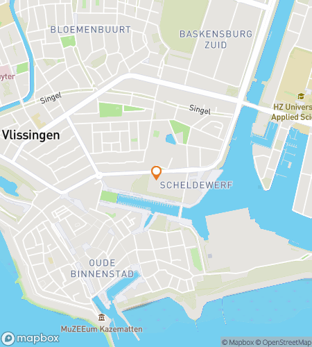 Map of scavenger hunt walking tour for Visiting Vlissingen