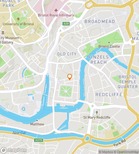 Map of scavenger hunt walking tour for A Bridge Through Time Bristol