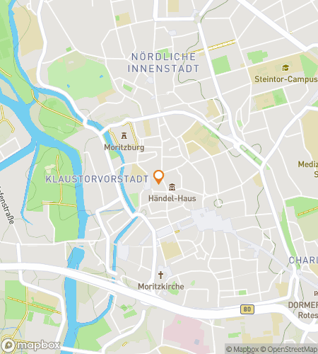 Map of scavenger hunt walking tour for Halle-lujah Hunt: A Quest Worth Singing About