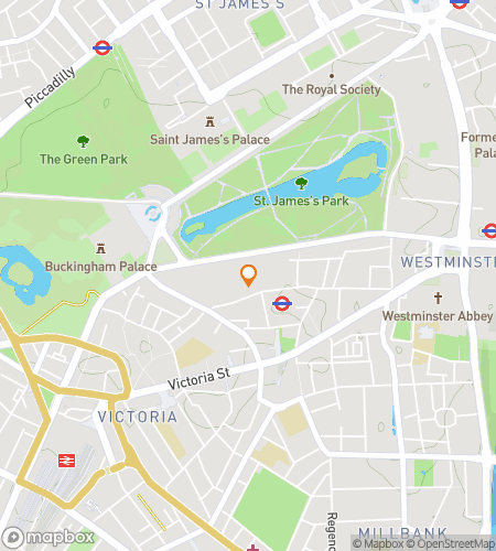 Map of scavenger hunt walking tour for London Monarch Moments Walk