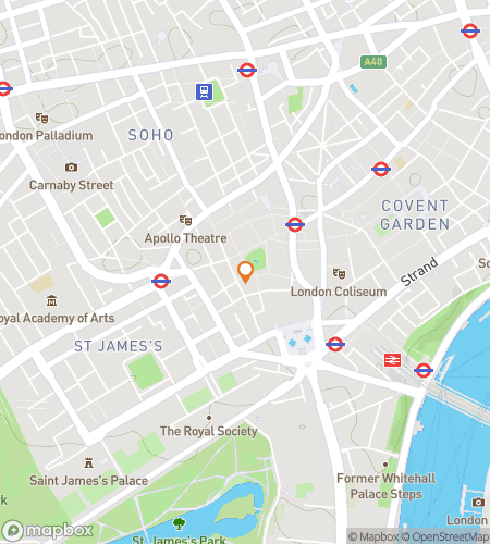 Map of scavenger hunt walking tour for City of Westminster Bar Hunt