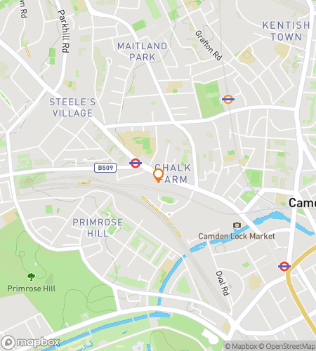 Mapa pěší prohlídky s honbou za pokladem pro Rock ‘n’ Roam to The Beat of Camden!