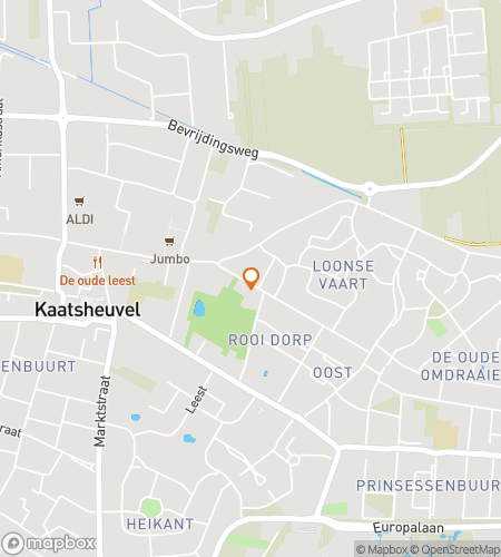 Karta över skattjakts-vandringstur för Tro, musik och vänskap: Kaatsheuvel-jakten