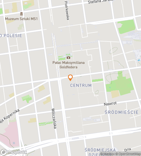 Mappa del tour a piedi con caccia al tesoro per la caccia al tesoro di &Lstrok;&oacute;d&zacute;