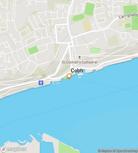 Mappa del tour a piedi della caccia al tesoro per Colorful Cobh Hunt