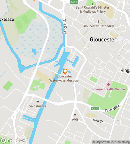 Map of scavenger hunt walking tour for Gloucester’s Dockside Discovery Run