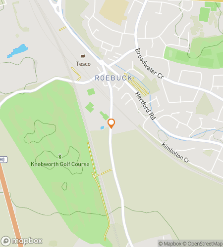 Map of scavenger hunt walking tour for Knebworth Knights‘ Treasure Trek