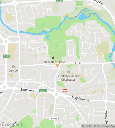 Hartă a turului pietonal de vânătoare de comori pentru Colchester‘s Cunning Castle Caper