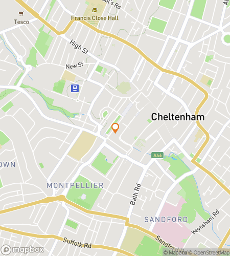 แผนที่ทัวร์เดินล่าสมบัติสำหรับ Regency Trails: The Cheltenham Hunt