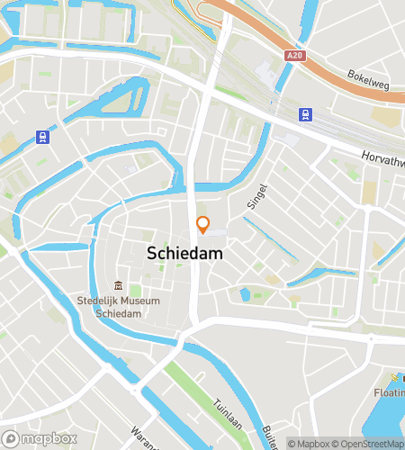 Map of scavenger hunt walking tour for Schiedam Secrets & Spirited Scavenger