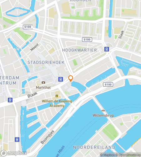 Hartă a turului pedestru de vânătoare de comori pentru Vânătoarea de Comori din Rotterdam