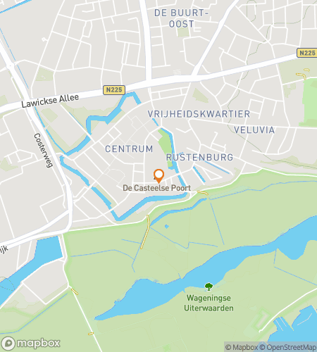 Map of scavenger hunt walking tour for Wageningen Castle Grounds & City Heritage Hunt