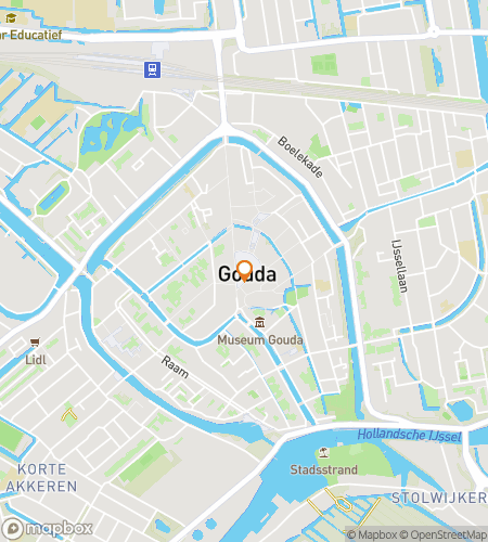 Map of scavenger hunt walking tour for Gouda‘s Goud‘en Galavant Adventure