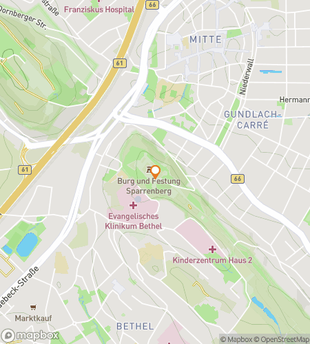 Map of scavenger hunt walking tour for Bielefeld‘s Bountiful Bonanza Hunt