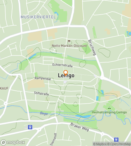 Kaart van speurtocht wandelroute voor Timber & Tales: The Lemgo Hunt