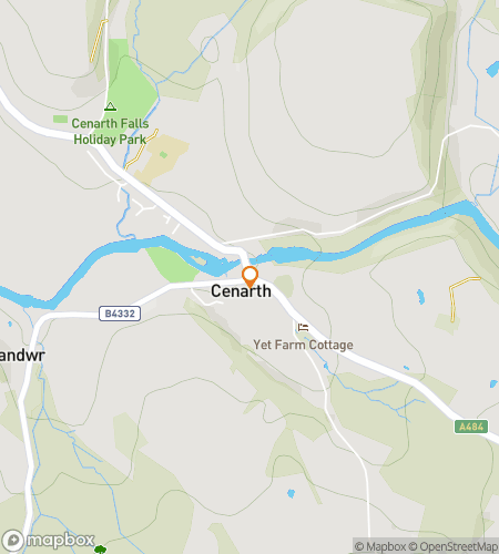 Map of scavenger hunt walking tour for See you at Cenarth!