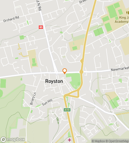 Map of scavenger hunt walking tour for Royston‘s Rad Royalty Rummage