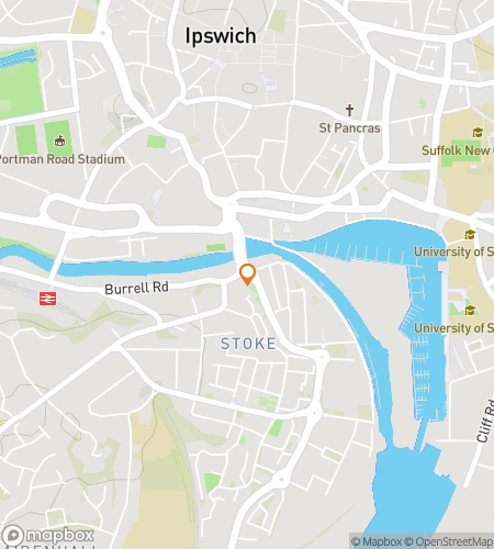 व्हिस्पर्स ऑफ इप्सविच: ए हॉन्टेड ट्रेल के लिए स्कैवेंजर हंट वॉकिंग टूर का नक्शा